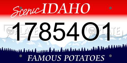 17854O1 Idaho License Plate