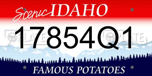 17854Q1 Idaho License Plate