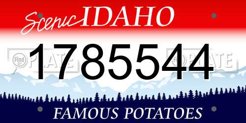 1785544 Idaho License Plate