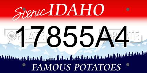 17855A4 Idaho License Plate