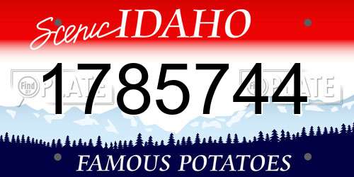 1785744 Idaho License Plate