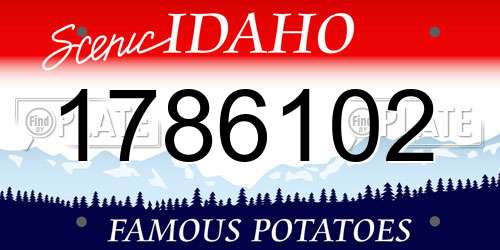 1786102 Idaho License Plate