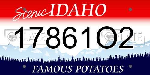 17861O2 Idaho License Plate