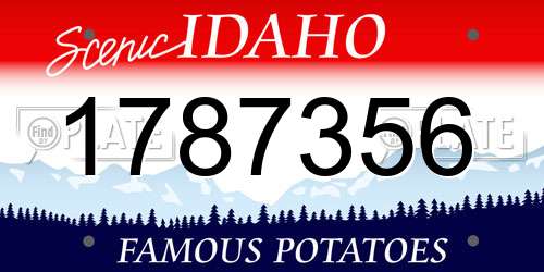 1787356 Idaho License Plate