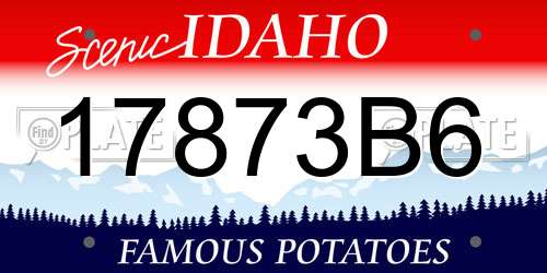 17873B6 Idaho License Plate