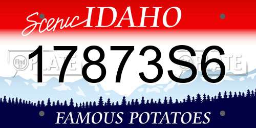 17873S6 Idaho License Plate
