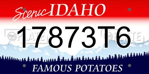 17873T6 Idaho License Plate