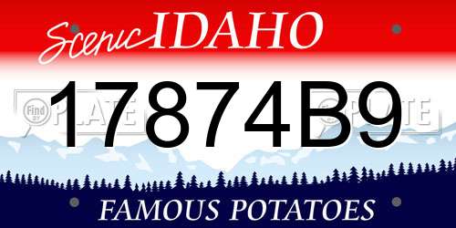 17874B9 Idaho License Plate