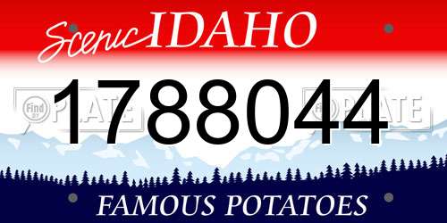 1788044 Idaho License Plate
