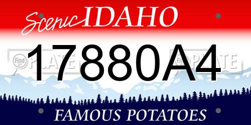 17880A4 Idaho License Plate