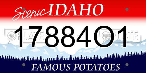 17884O1 Idaho License Plate
