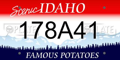 178A41 Idaho License Plate
