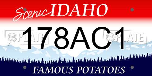 178AC1 Idaho License Plate