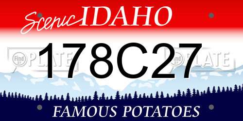 178C27 Idaho License Plate