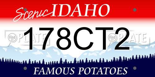 178CT2 Idaho License Plate