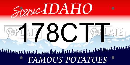 178CTT Idaho License Plate