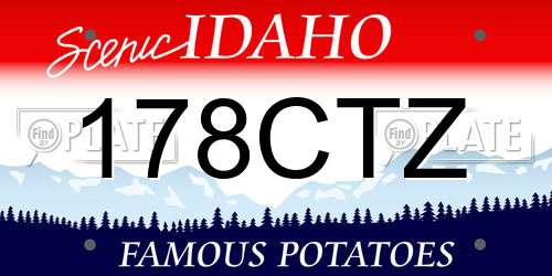 178CTZ Idaho License Plate