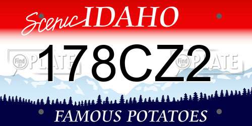 178CZ2 Idaho License Plate