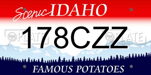178CZZ Idaho License Plate