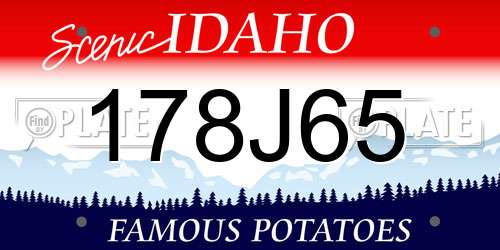 178J65 Idaho License Plate