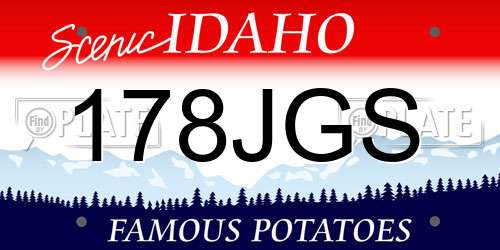 178JGS Idaho License Plate