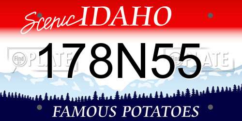 178N55 Idaho License Plate