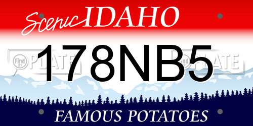 178NB5 Idaho License Plate