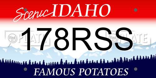 178RSS Idaho License Plate