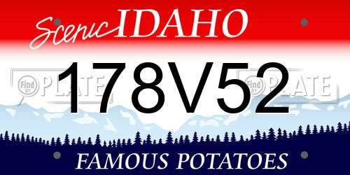 178V52 Idaho License Plate