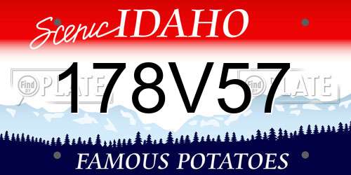 178V57 Idaho License Plate