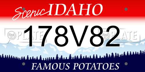 178V82 Idaho License Plate