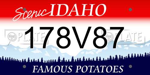 178V87 Idaho License Plate