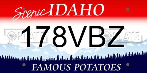 178VBZ Idaho License Plate