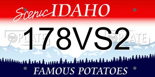 178VS2 Idaho License Plate