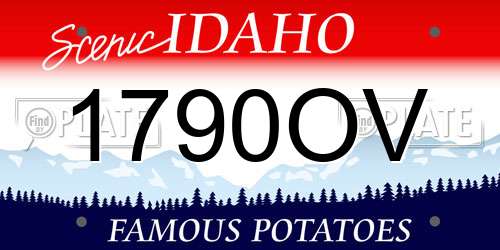 1790OV Idaho License Plate
