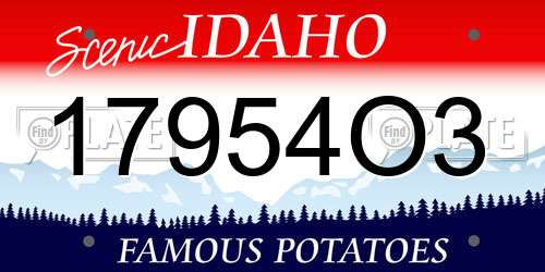 17954O3 Idaho License Plate