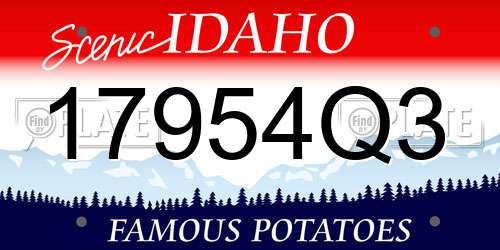 17954Q3 Idaho License Plate
