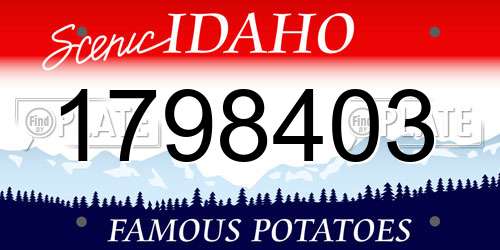 1798403 Idaho License Plate