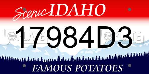 17984D3 Idaho License Plate