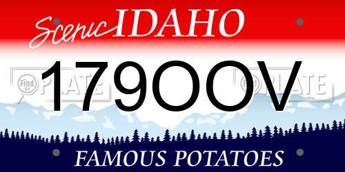 179OOV Idaho License Plate