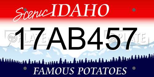 17AB457 Idaho License Plate