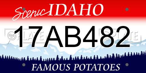 17AB482 Idaho License Plate