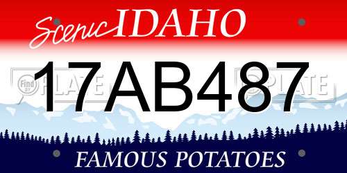 17AB487 Idaho License Plate
