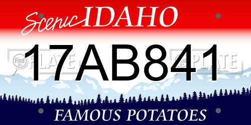 17AB841 Idaho License Plate