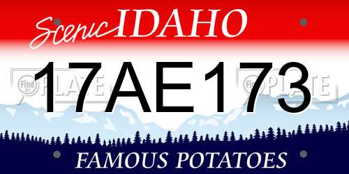 17AE173 Idaho License Plate