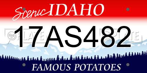 17AS482 Idaho License Plate