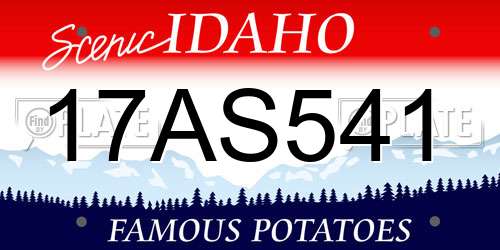 17AS541 Idaho License Plate