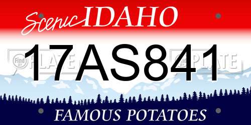 17AS841 Idaho License Plate