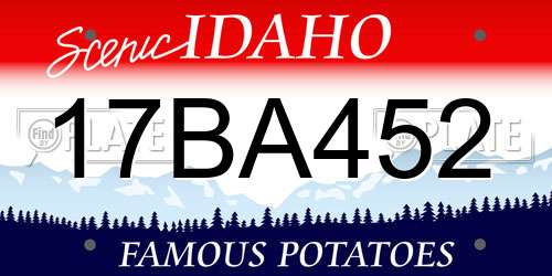 17BA452 Idaho License Plate