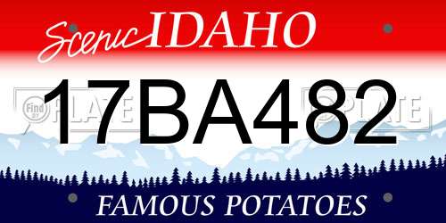 17BA482 Idaho License Plate